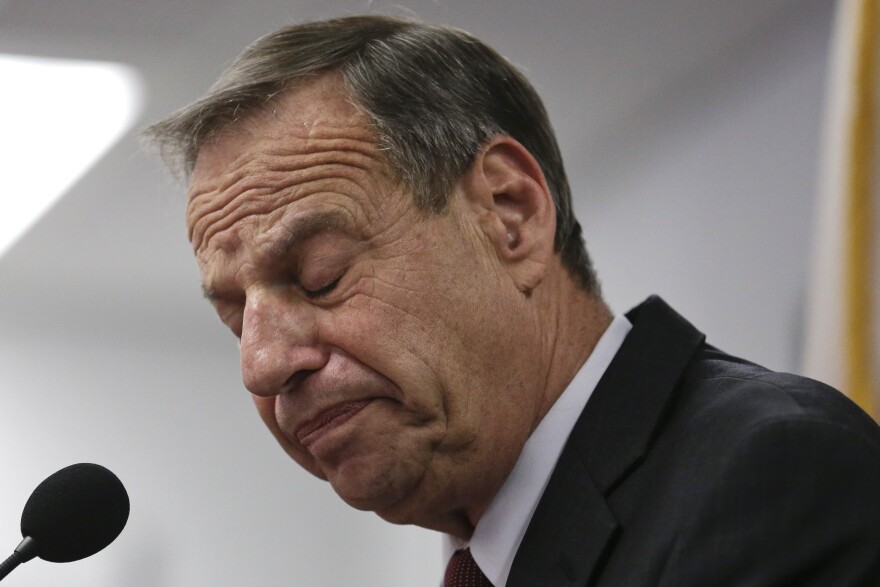 San Diego Mayor Bob Filner pauses as he speaks during a news conference at city hall Friday, July 26, 2013, in San Diego