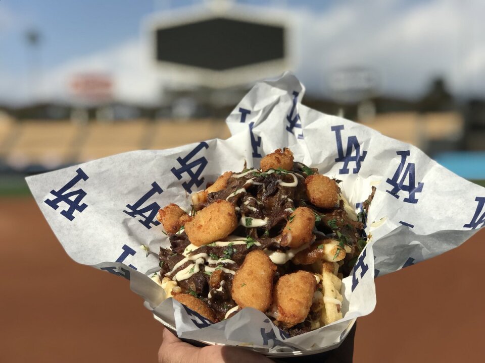 Short rib waffle fries with gravy and cheese curds will be available at field level and on the top deck of Dodger Stadium as one of the team's #WorldSeriesSpecials