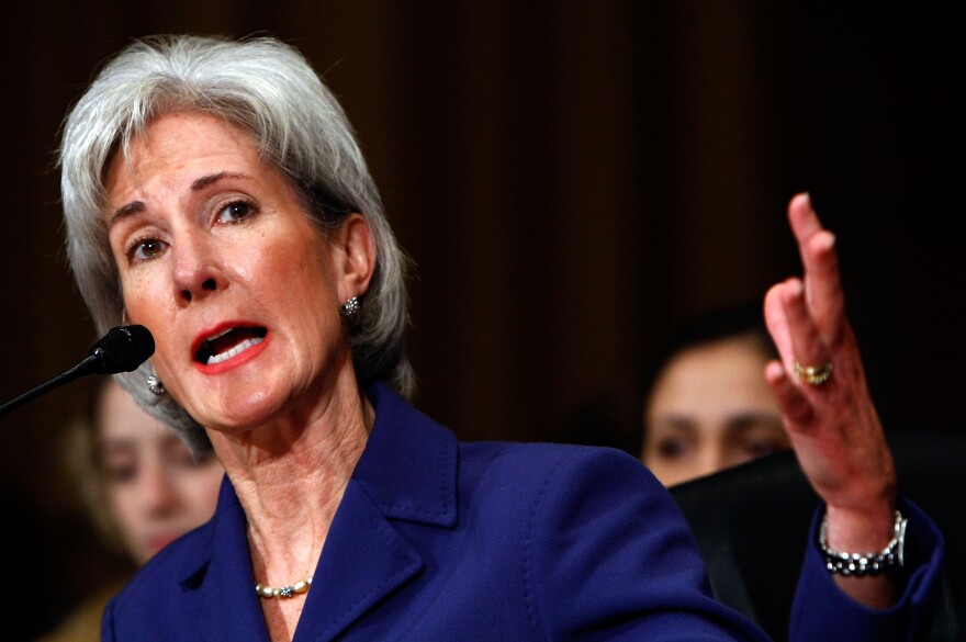 WASHINGTON - APRIL 02:  Gov. Kathleen Sebelius testifies before the Senate Finance Committee April 2, 2009 in Washington, DC. Sebelius testified on her nomination to be Secretary of Health and Human Services.  (Photo by Win McNamee/Getty Images) *** Local Caption *** Kathleen Sebelius
