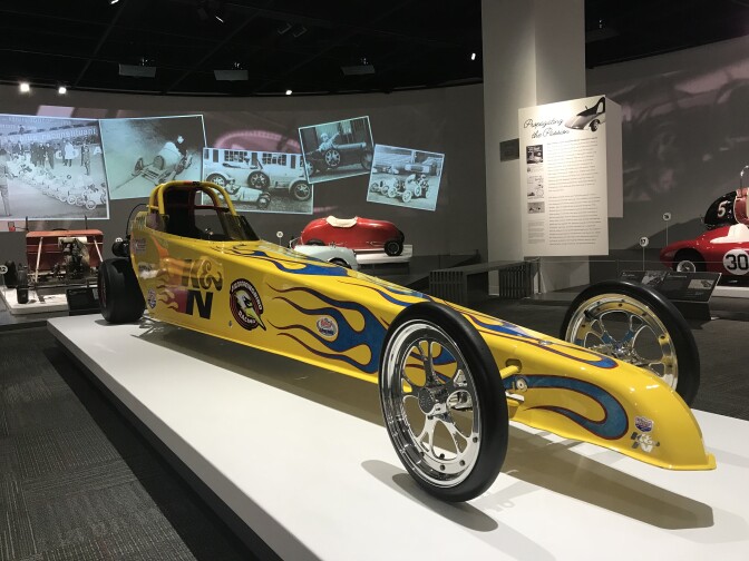 The centerpiece of the Sidewalk Speedsters exhibit.