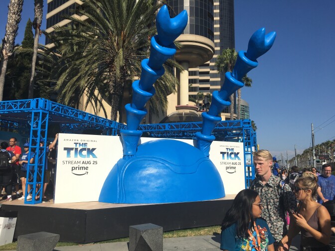 An example of an off-site attraction at 2017 comic con.