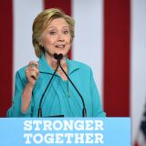 Democratic presidential candidate Hillary Clinton speaks at a campaign event in Reno, Nevada on August 25, 2016.