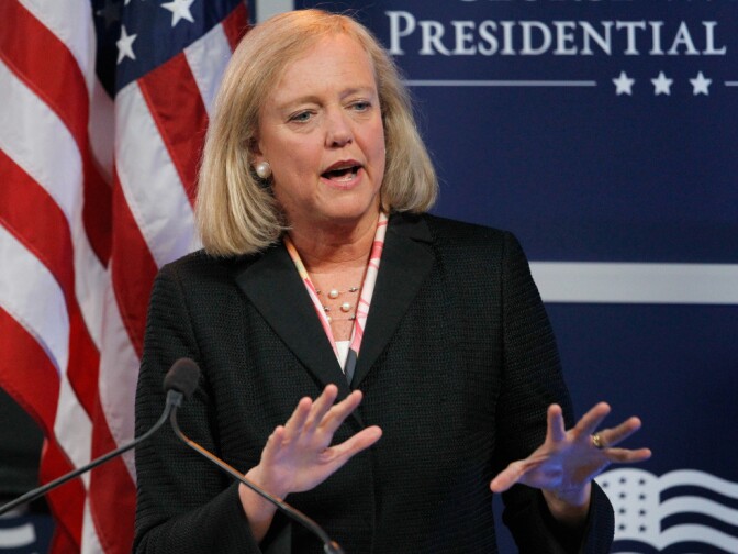 Former California gubernatorial candidate Meg Whitman was chosen to take over at Hewlett-Packard.