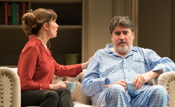 Sue Cremin and Alfred Molina star in "The Father" at the Pasadena Playhouse.