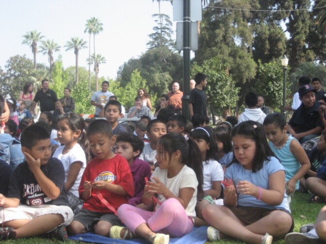 Students take part in Summer School in the Park, organized by Pasadena's Centro de Accion Social.