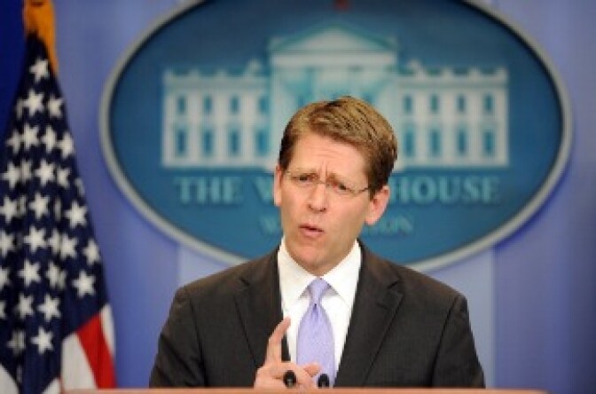 US Press Secretary Jay Carney has referred to the photographs of Osama bin Laden's corpse as "gruesome."