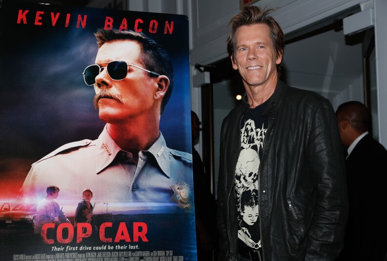 NEW YORK, NY - JUNE 21:  Kevin Bacon attends the premiere of "Cop Car" during BAMcinemaFest 2015 at the BAM Peter Jay Sharp Building on June 21, 2015 in New York City.  (Photo by Rob Kim/Getty Images)
