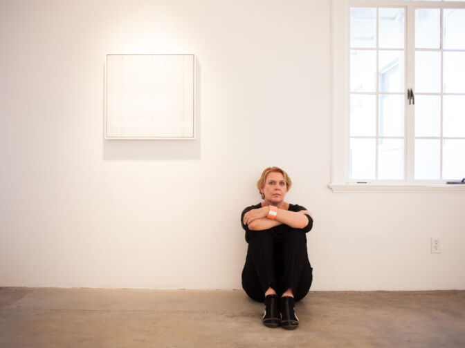 Artist/Photographer Uta Barth recipient of 2012 MacArthur Fellowship in the Arts photographed at her residence, studio and at her gallery, 1301 PE Gallery. Photographed on September 24, 2012 in Los Angeles, CA.