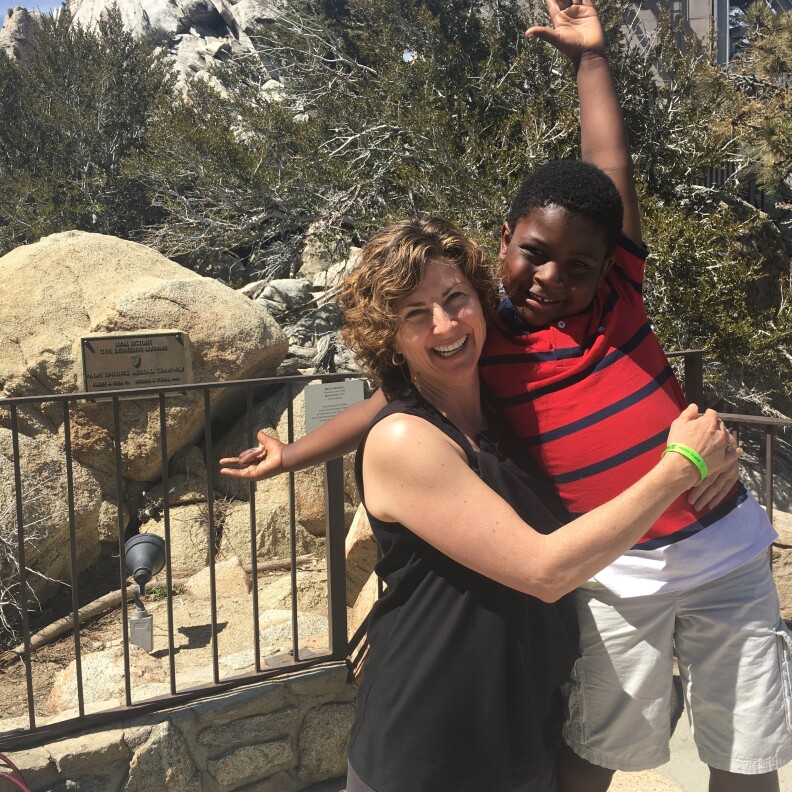 Allison Moore and her son Matthew.