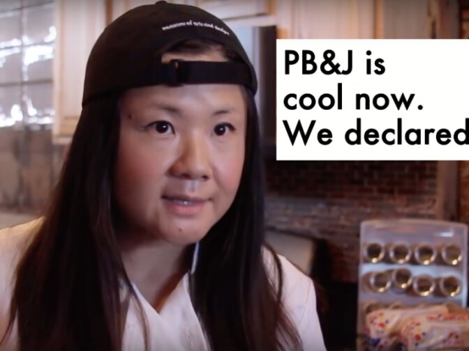 Jenny Yang plays Sammy Chu, in "How to eat a PB&J" video.