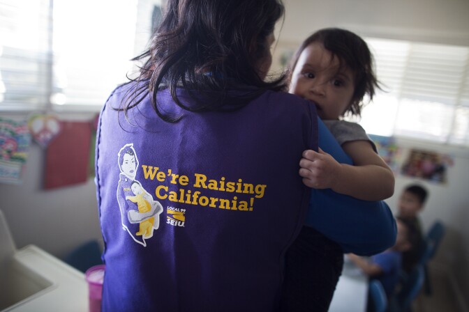 Antonia Rivas, who runs her own childcare business, thinks some of her challenges can be solved if she is part of a labor union. Senate President Pro Tem Kevin De Leon is introducing a bill to set up a structure to facilitate collective bargaining for family child care workers.