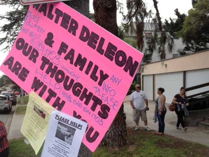 Supporter and family members posted flyers calling for witnesses of the shooting to come forward. 