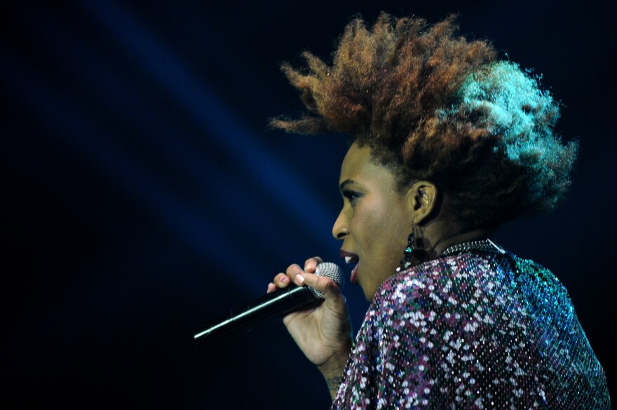 JAKARTA, INDONESIA - OCTOBER 06:  American singer, Macy Gray performs on day 3 of The 6th LA Lights Java Soulnation Festival 2013 on October 6, 2013 in Jakarta, Indonesia. This festival, held on October 4-6, 2013 at Istora Senayan, Jakarta, features both Indonesian and International artists.  (Photo by Robertus Pudyanto/Getty Images)