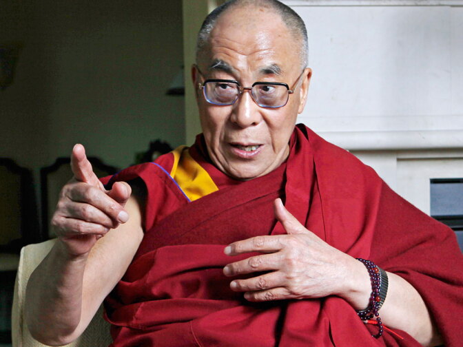 The Dalai Lama during a visit to Southern California on Saturday. The exiled Tibetan spiritual leader is visiting the U.S. and met last week with President Obama.