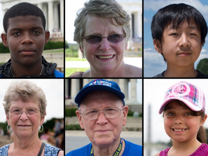 Row 1: Kevin Yarn, Durham, N.C.; Jeanne Greenwald, Kansas City, Mo.; Steven Lee, New York. Row 2: Marcia Hayes, Marshfield, Mass.; John McAvoy, Taylorville, Ill.; Isabel Gomez-Rengifo, Cali, Colombia.