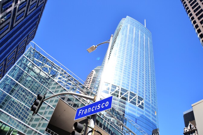 After three years of construction, the Wilshire Grand Center opens its doors on June 23, 2017.