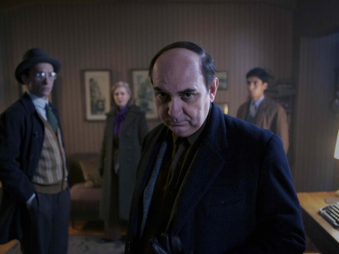 Luis Gnecco and Michael Silva in "Neruda."

