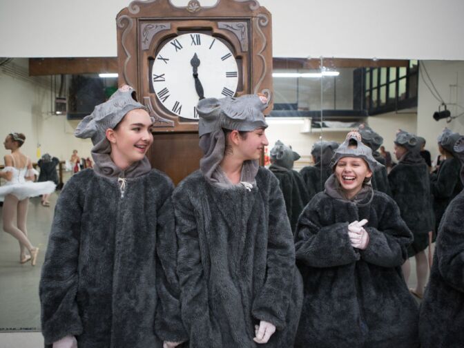 Students dress as rats for their rehearsal of the Nutcracker at Westside Ballet in Santa Monica, Calif. Until recently, the school was run by Yvonne Mounsey, who was the principal dancer at the New York City Ballet in the 1950s.