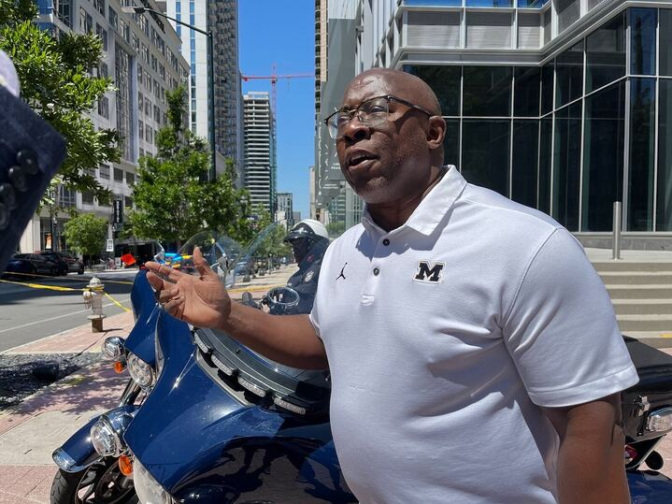 KJ Johnson said he was in the Northside medical building when the shooting occurred. He was two floors below the scene at the time.