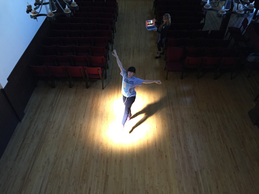 Teresa Barcelo rehearses for her role as Sophie in the Heidi Duckler Dance Theatre production of "Sophie & Charlie."
