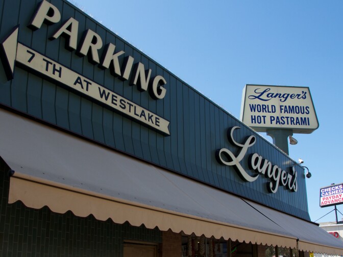 Langer's Deli, next door to the Tango Room.