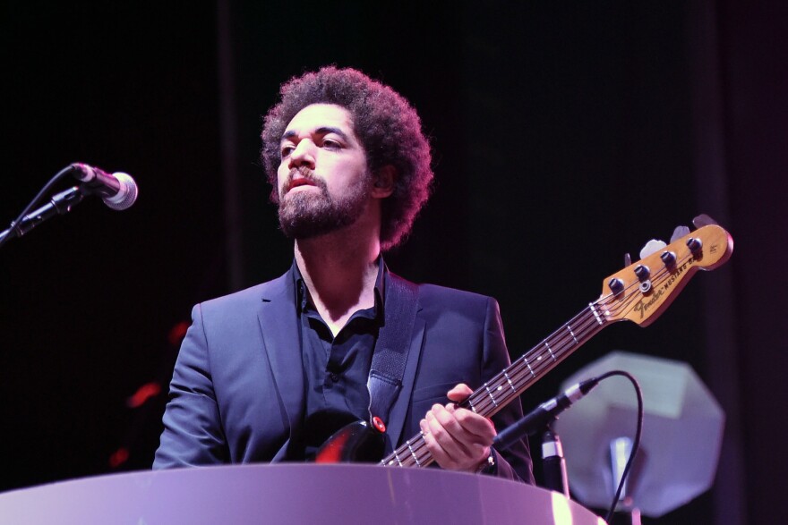 LAS VEGAS, NV - OCTOBER 26:  Recording artist Brian Burton (aka Danger Mouse) of Broken Bells performs during the Life is Beautiful festival on October 26, 2014 in Las Vegas, Nevada.  (Photo by Ethan Miller/Getty Images)