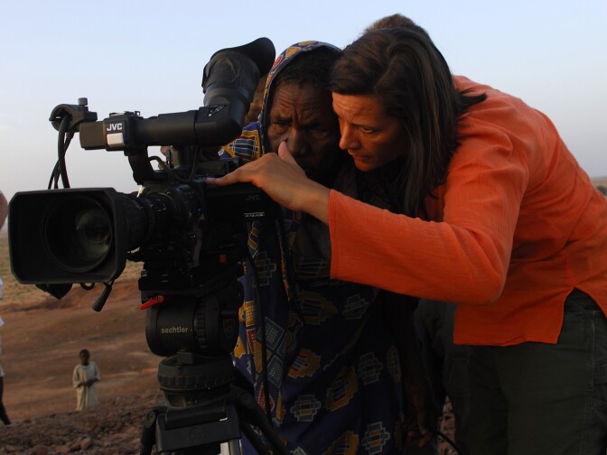 "Camerperson" creator Kirsten Johnson working in the field