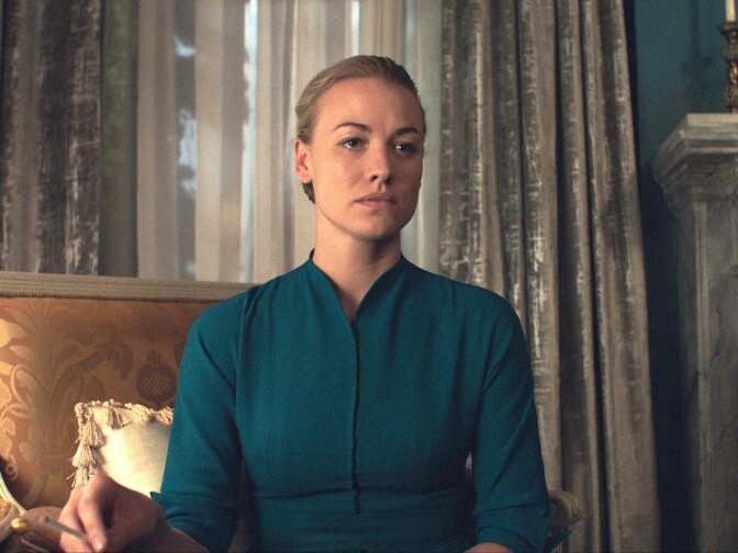 Yvonne Strahovski plays Serena Joy Waterford in Hulu's series "The Handmaid's Tale."