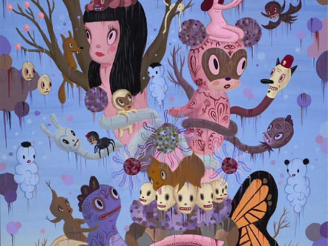 "The Explosion of Dream Reality," 2009, Acrylic on canvas, 4 x 3 ft.
