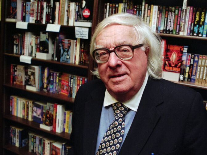 Author Ray Bradbury takes a break from signing his new book "Quicker Than The Eye", Wednesday, Jan. 29, 1997 in Cupertino, Calif. 