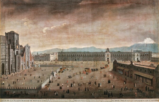 Juan Patricio Morlete Ruiz, View of the Plaza Mayor (Vista de la Plaza Mayor), 1770