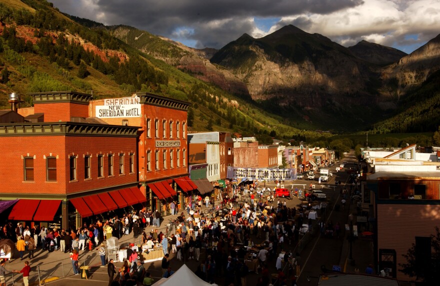 The Colorado town of Telluride usually has a population of about 2,300, but it grows considerably for its annual film festival.