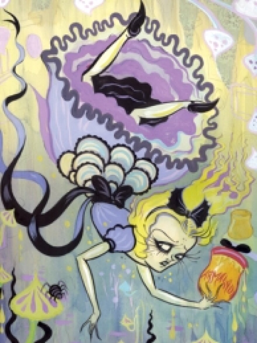 Detail from "Alices Adventures in Wonderland," by Lewis Carroll, illustrated by Camille Rose Garcia.