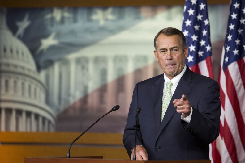 U.S. Speaker of the House John Bohener (R-OH) answers questions during his weekly news conference on Capitol Hill, April 10, 2014 in Washington, DC. Speaker Boehner said the Obama administration is still hiding the truth about the IRS scandal and the 2012 Benghazi attack on the American diplomatic mission. 