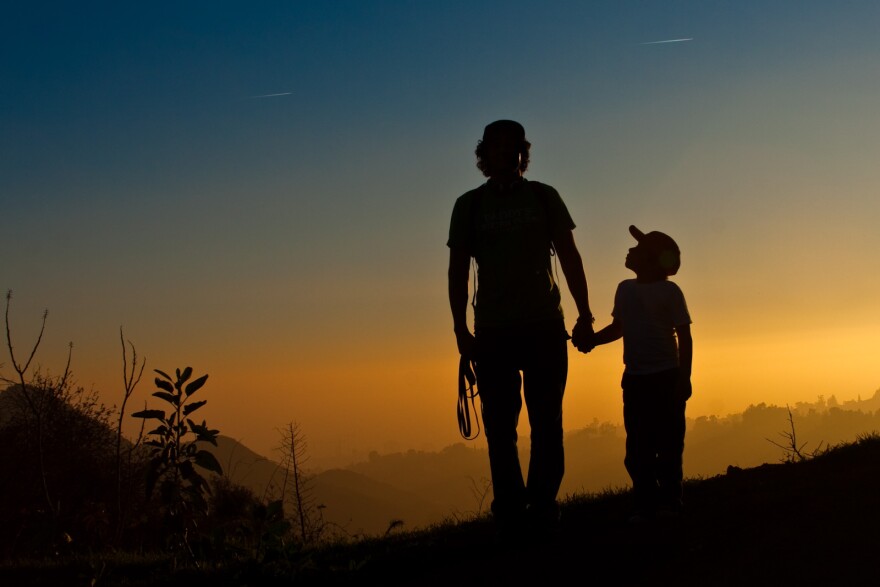 Hikers in the Santa Monica Mountains. 