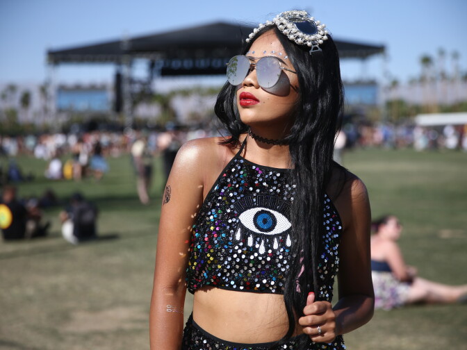 INDIO, CA - APRIL 15:  Festivalgoer attends day 2 of the 2017 Coachella Valley Music & Arts Festival Weekend 1 at the Empire Polo Club on April 15, 2017 in Indio, California.  (Photo by Rich Fury/Getty Images for Coachella)