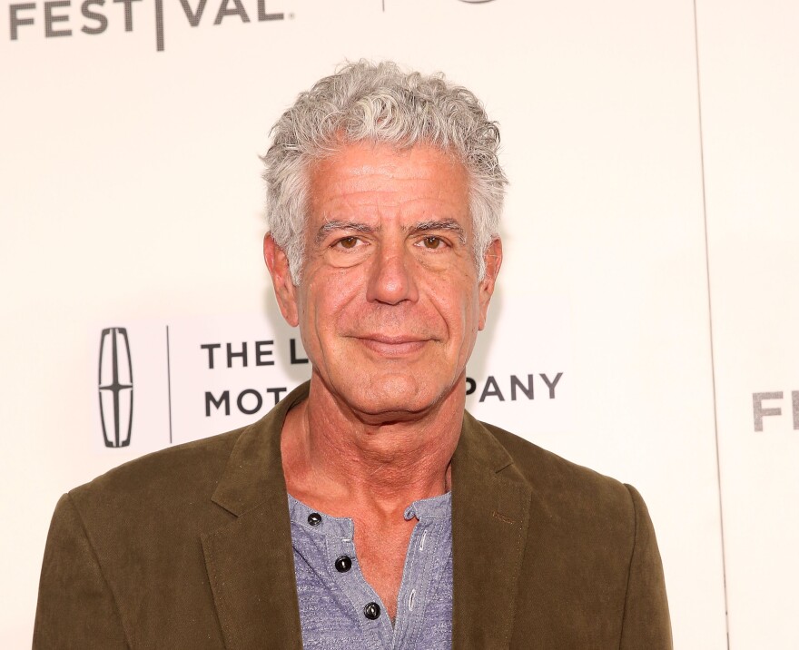 NEW YORK, NY - APRIL 22:  Anthony Bourdain attends "WASTED! The Story of Food Waste" Premiere during 2017 Tribeca Film Festival at BMCC Tribeca PAC on April 22, 2017 in New York City.  (Photo by Robin Marchant/Getty Images for Tribeca Film Festival)