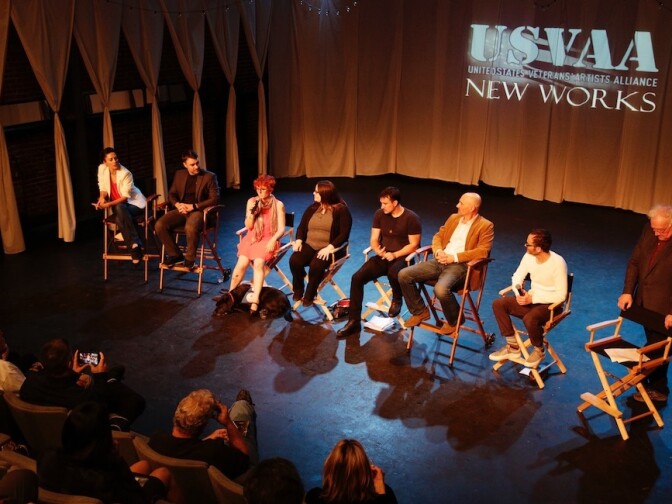 Sylvia Bowersox answers questions about This War Can't Be All Bad at the USVAA New Works Presentation Nov. 2017.