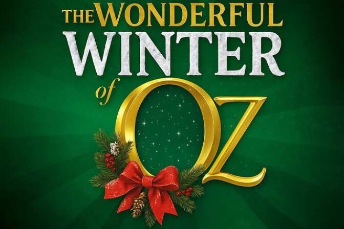 Green poster reading "The Wonder Winter of Oz" 