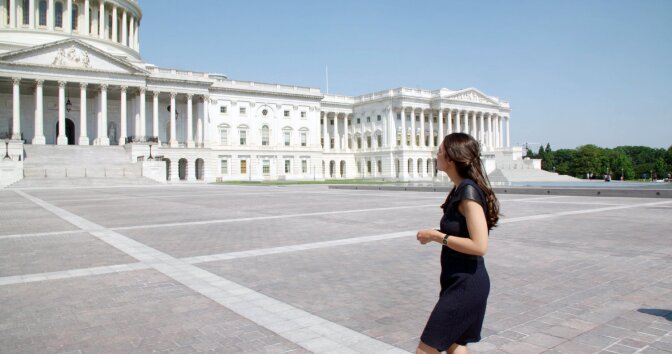 Alexandria Ocasio-Cortez is one of four women whose 2018 campaigns for Congress are followed in the documentary, "Knock Down the House."
