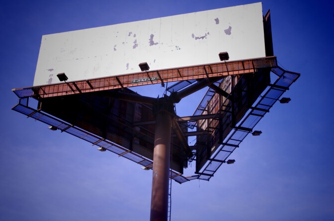 Blank billboard