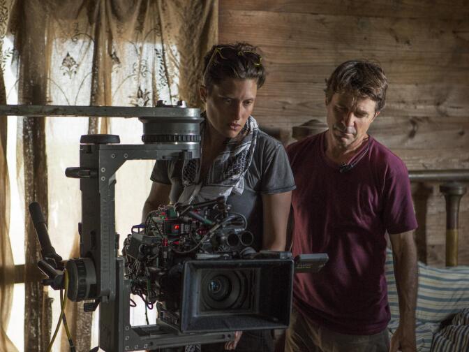 Cinematographer Rachel Morrison on the set of "Mudbound." 
