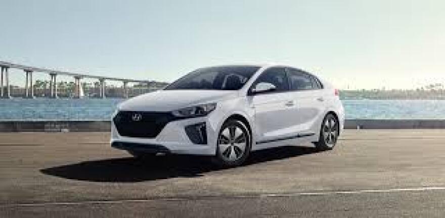 The 2018 Hyundai Ioniq hybrid gets an EPA fuel economy rating of 58 mpg.