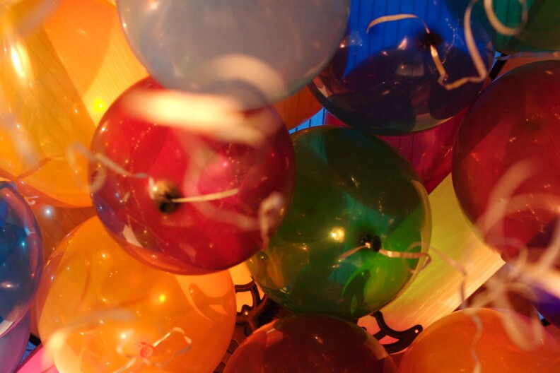 Celebrating New Year's Eve with your kids may involve a lot of balloons.