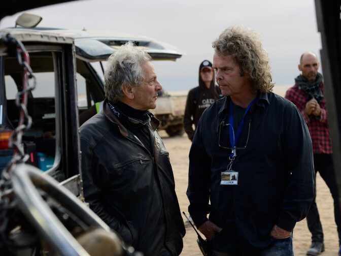 "Mad Max: Fury Road" director George Miller on set. 