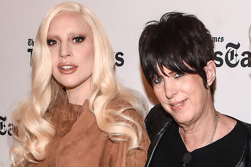 Lady Gaga and Diane Warren attend the TimesTalks Presents "Hunting Ground" With Lady Gaga, Diane Warren, Kirby Dick And Amy Ziering at Times Center on December 10, 2015 in New York City.  