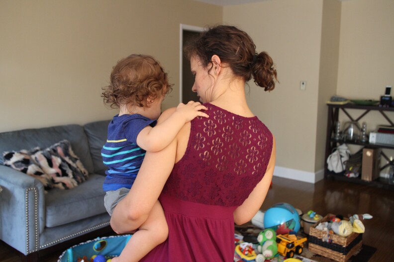 On Fridays, Tara Tyson works from home and stays with her son. The other four days, a caregiver comes to the house.