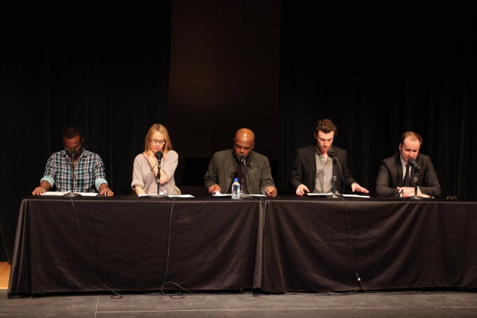 A "Theater of War" performance at Columbia University in 2011.