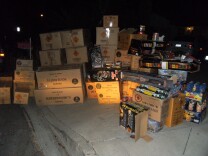 Deputies seized about 3,000 pounds of illegal fireworks from a residential garage near the City of Industry.
