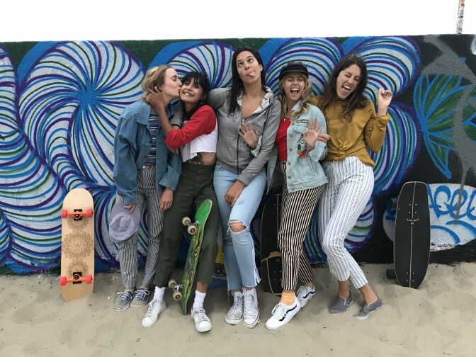 The ladies of GRLSWRL, from left to right: Lindsey Kaye Klucik, Julia Guedes Ama, Myriah Rose, Kelsey Harkin, Lucy Osinski.